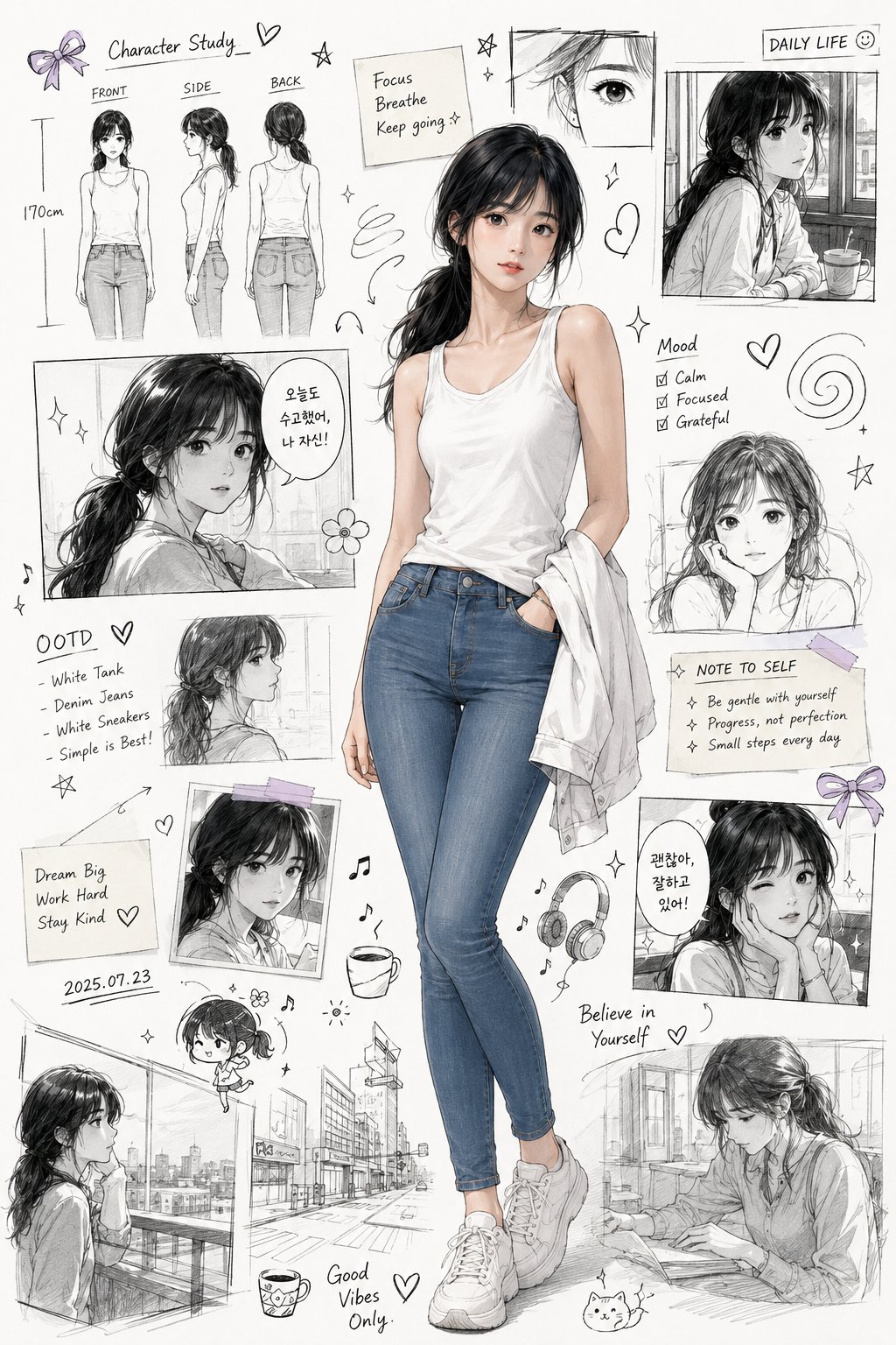角色设定与生活手账海报
