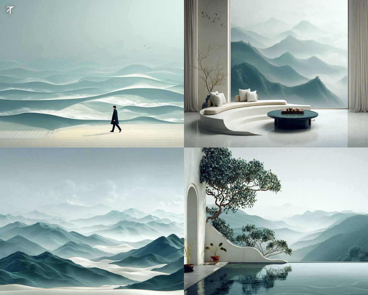 宁静极简风光