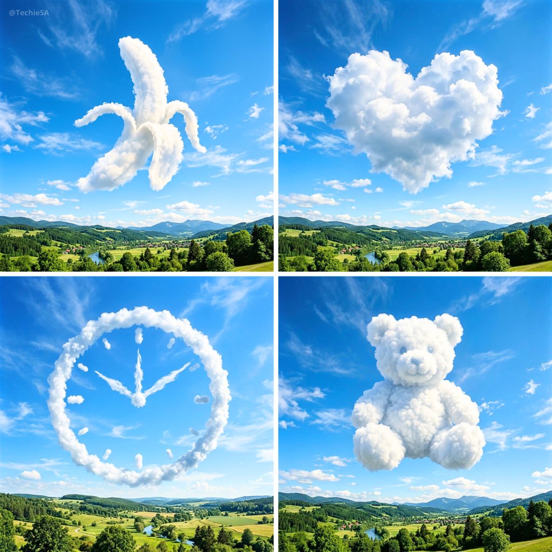 云层幻化成形的天空奇观