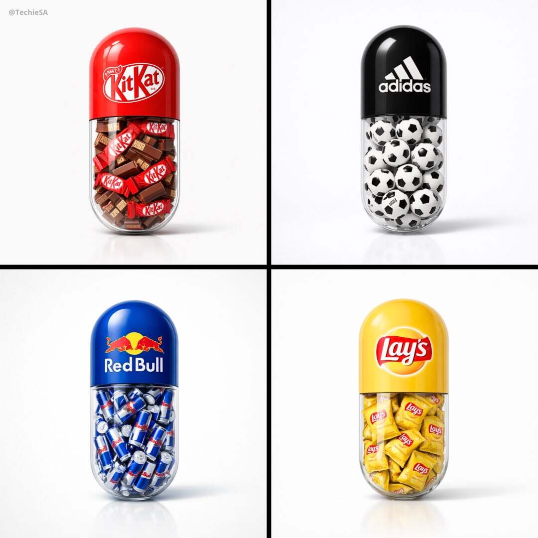 极简胶囊品牌海报：透明剖面与品牌元素填充