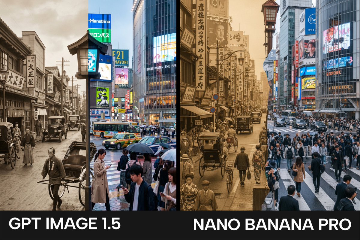 Compare GPT 图像 1.5 vs Nanobanana Pro...