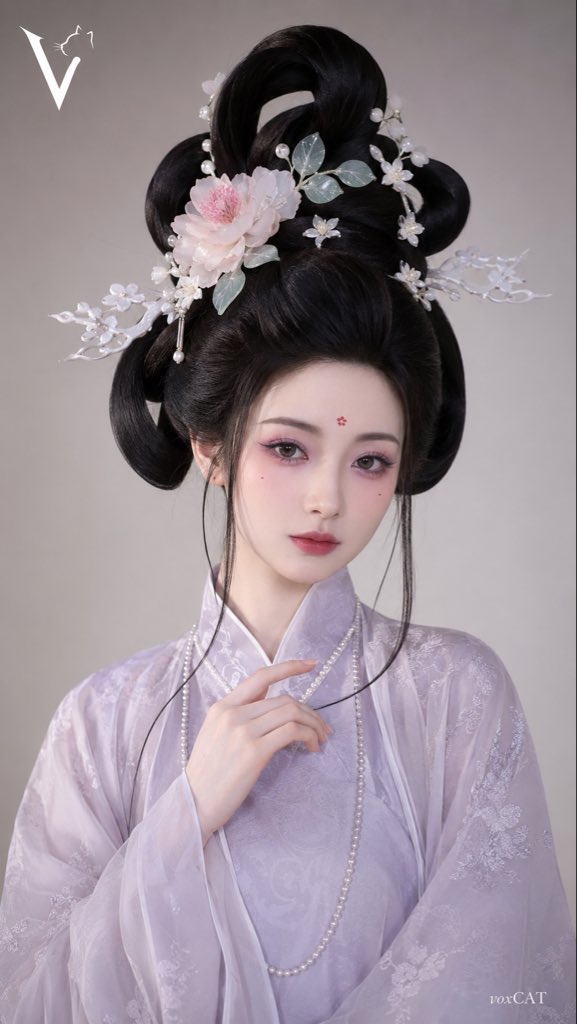 魏晋风古典仕女妆造提示词