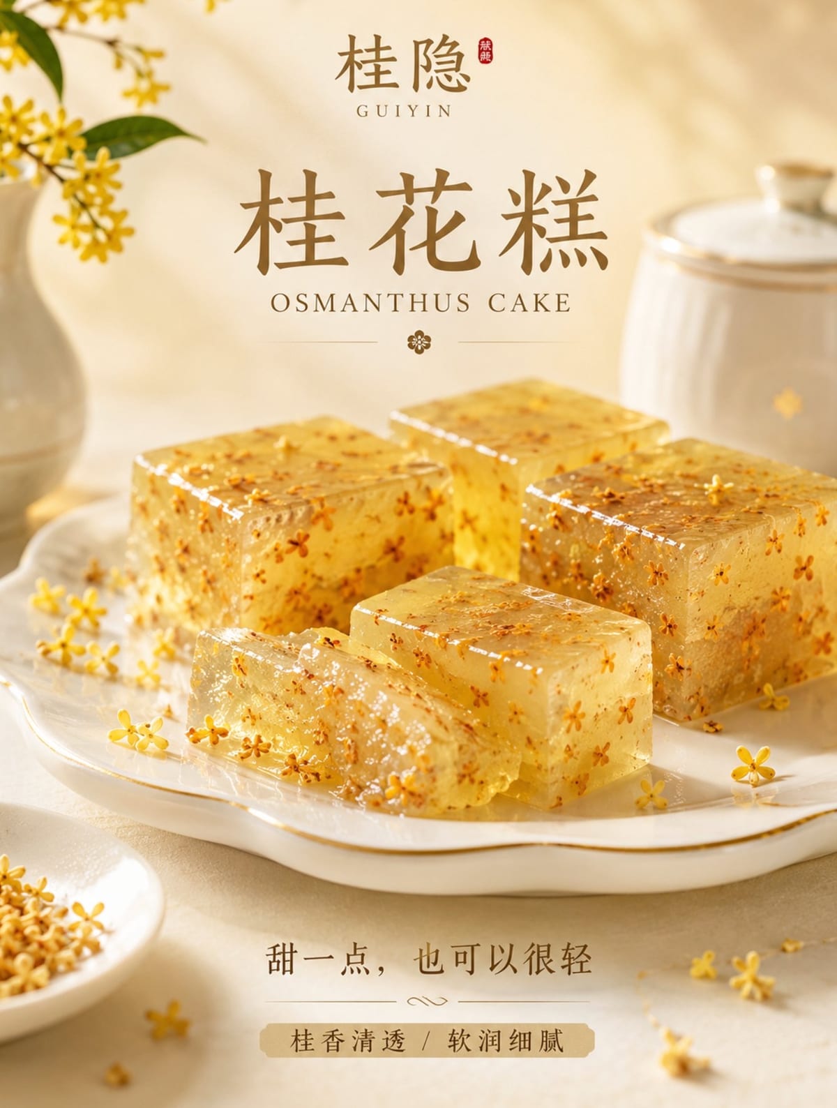 桂花糕传统甜食海报