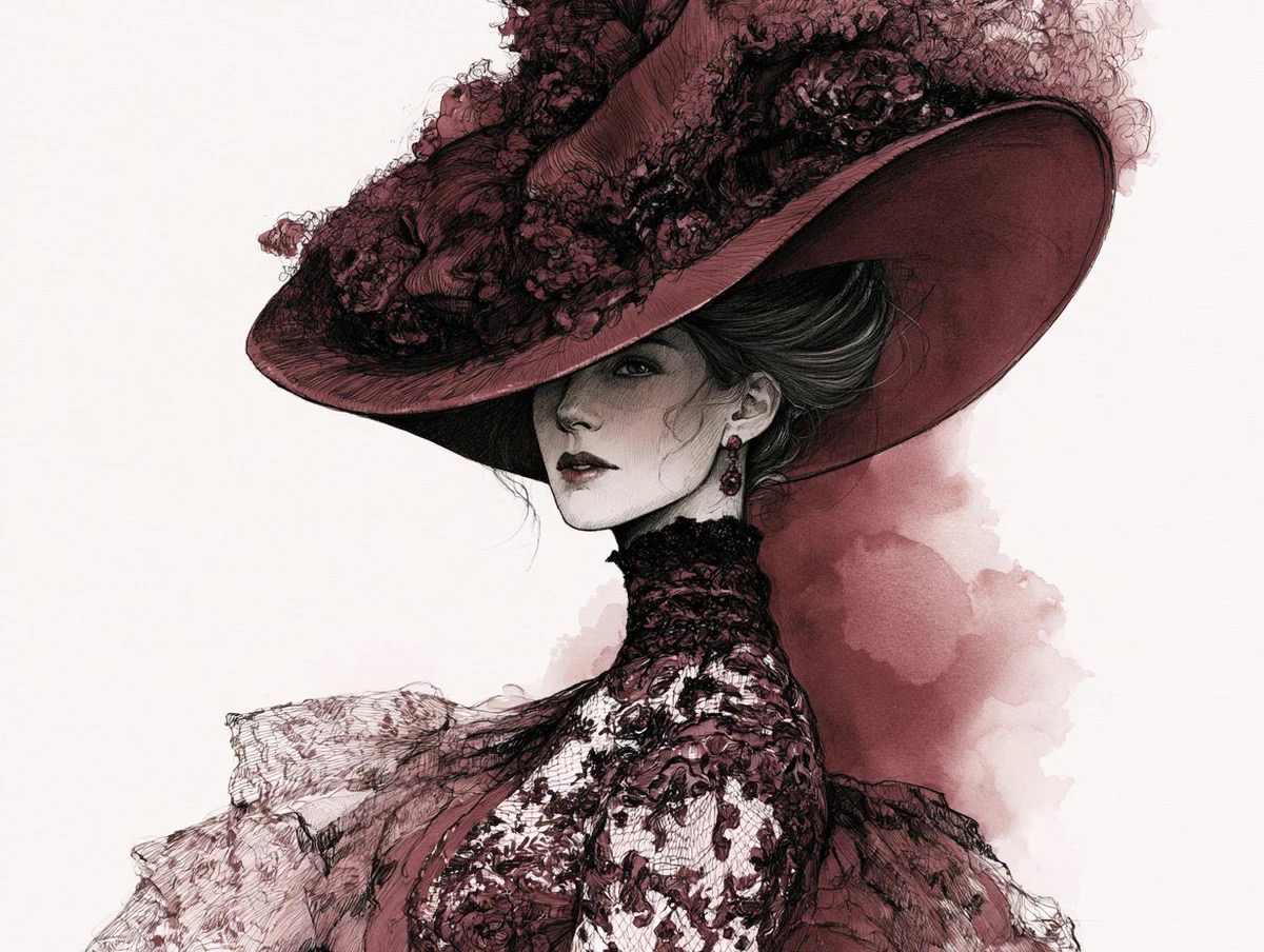 钢笔水彩插画框架