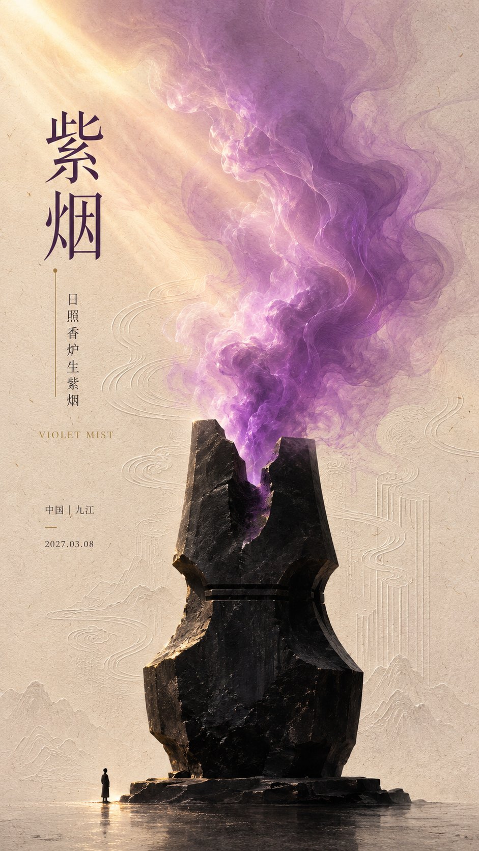 古诗光影留白:东方诗词视觉化海报
