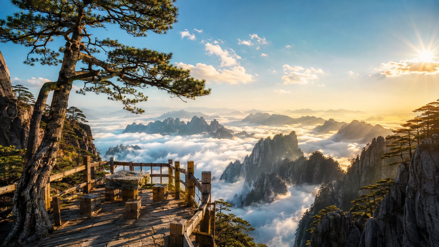 黄山云海仙境风景摄影