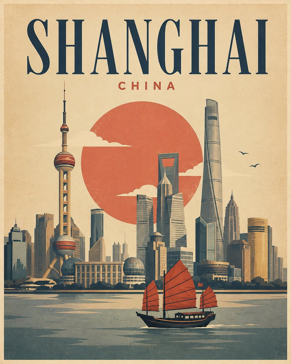 极简复古旅行海报