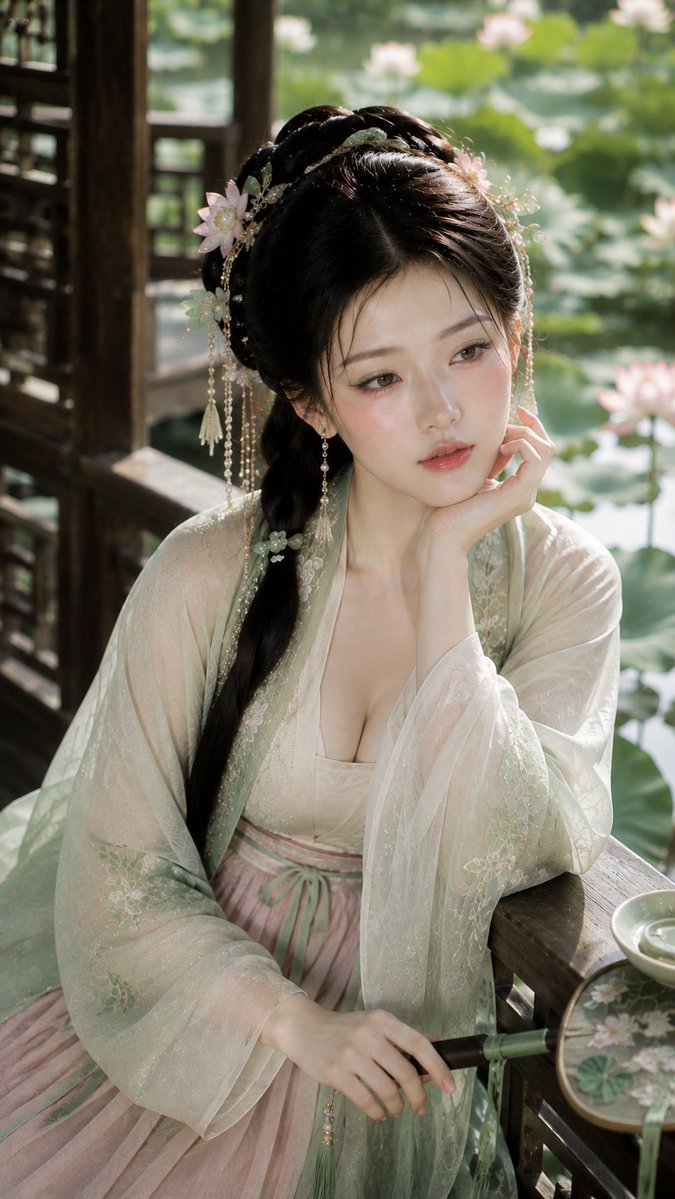 荷风水榭：江南贵女夏日清润妆