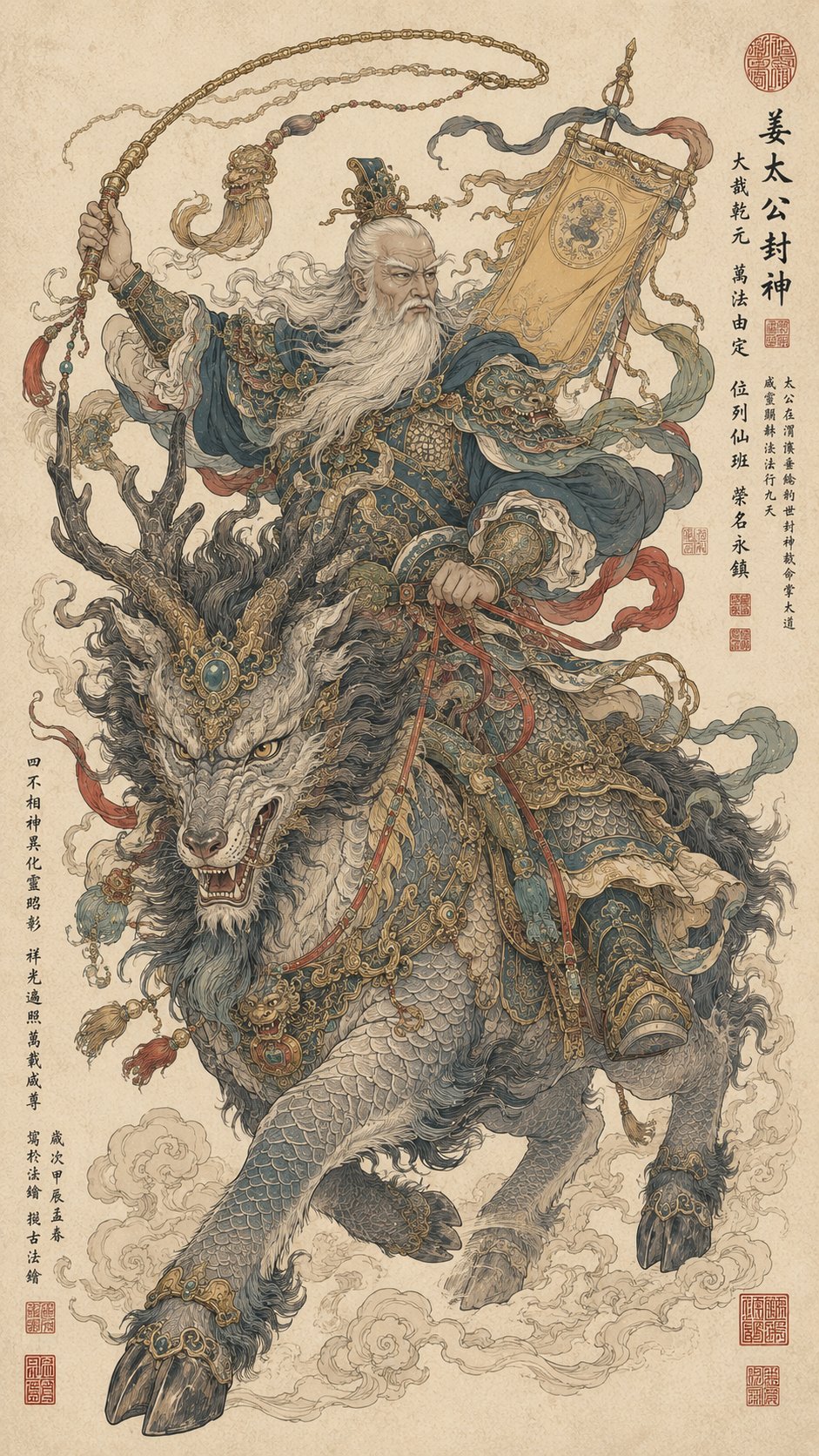 东方神明工笔线描