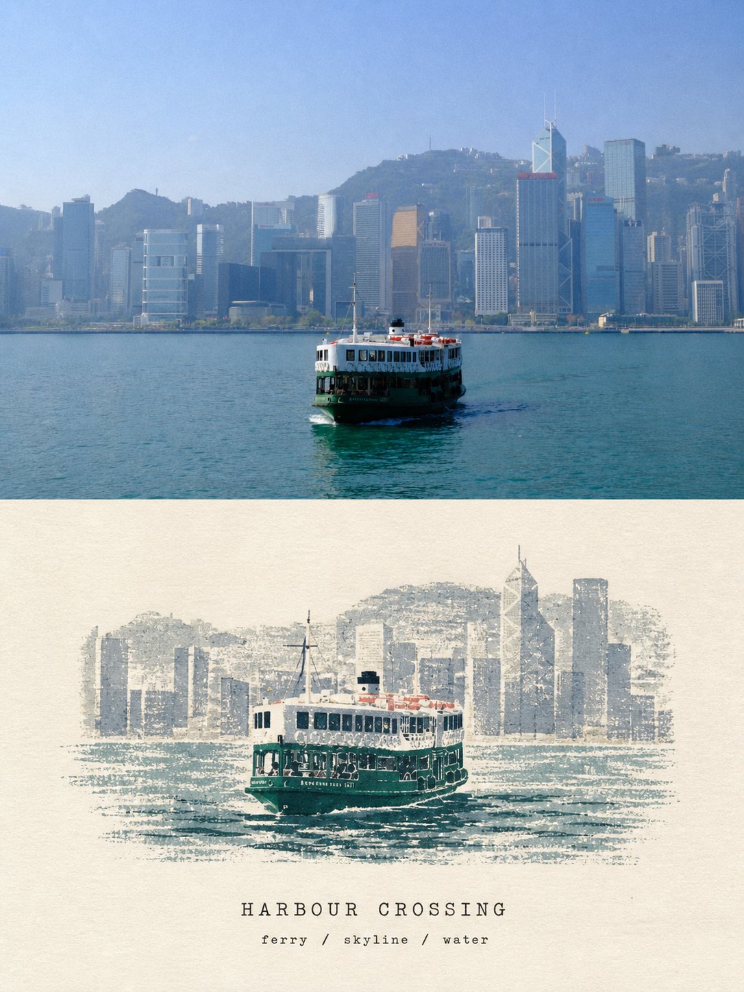 粗颗粒旅行印记：照片转版画