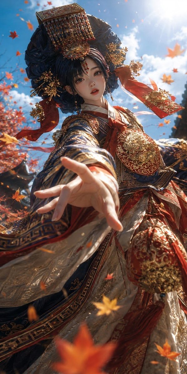 东方帝国幻想：低角度宫廷人像