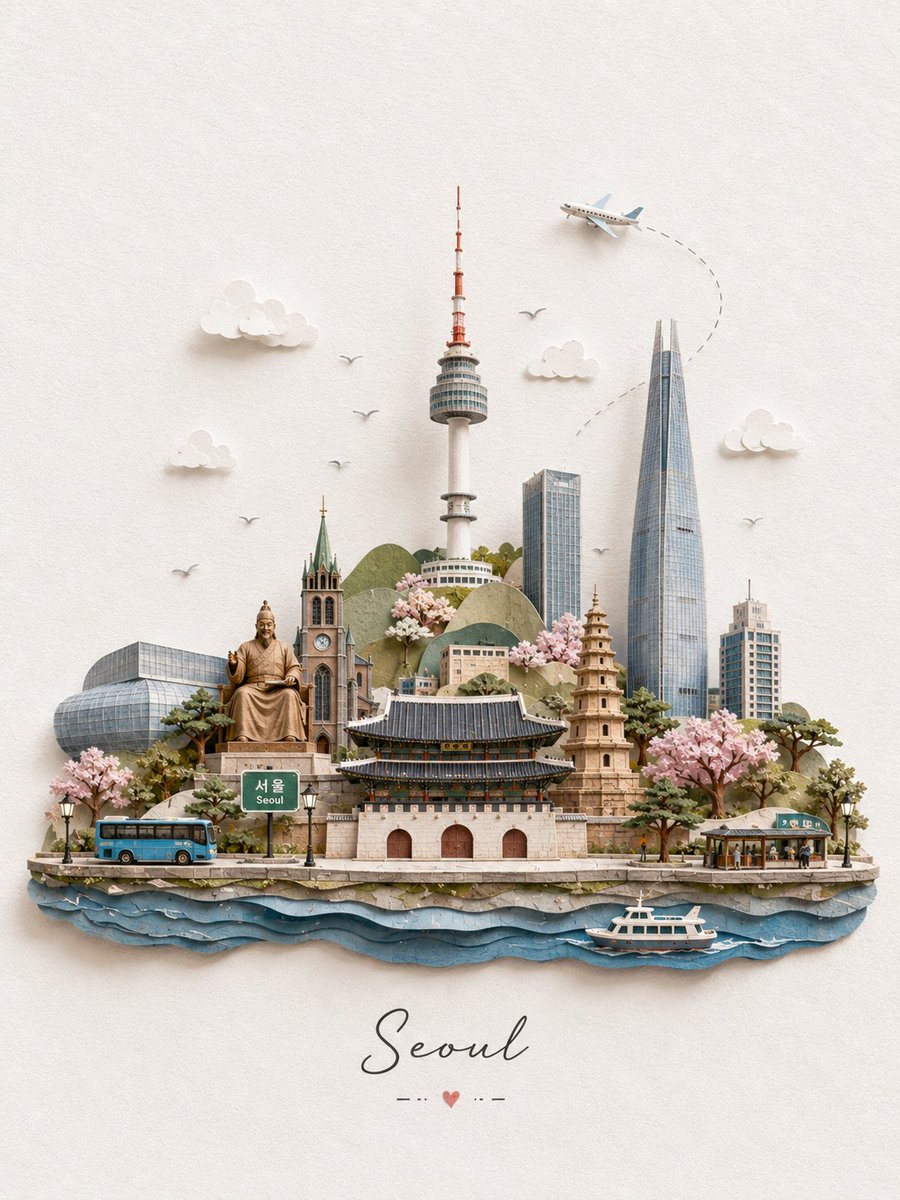 微缩纸艺旅行立体模型 - 图 2