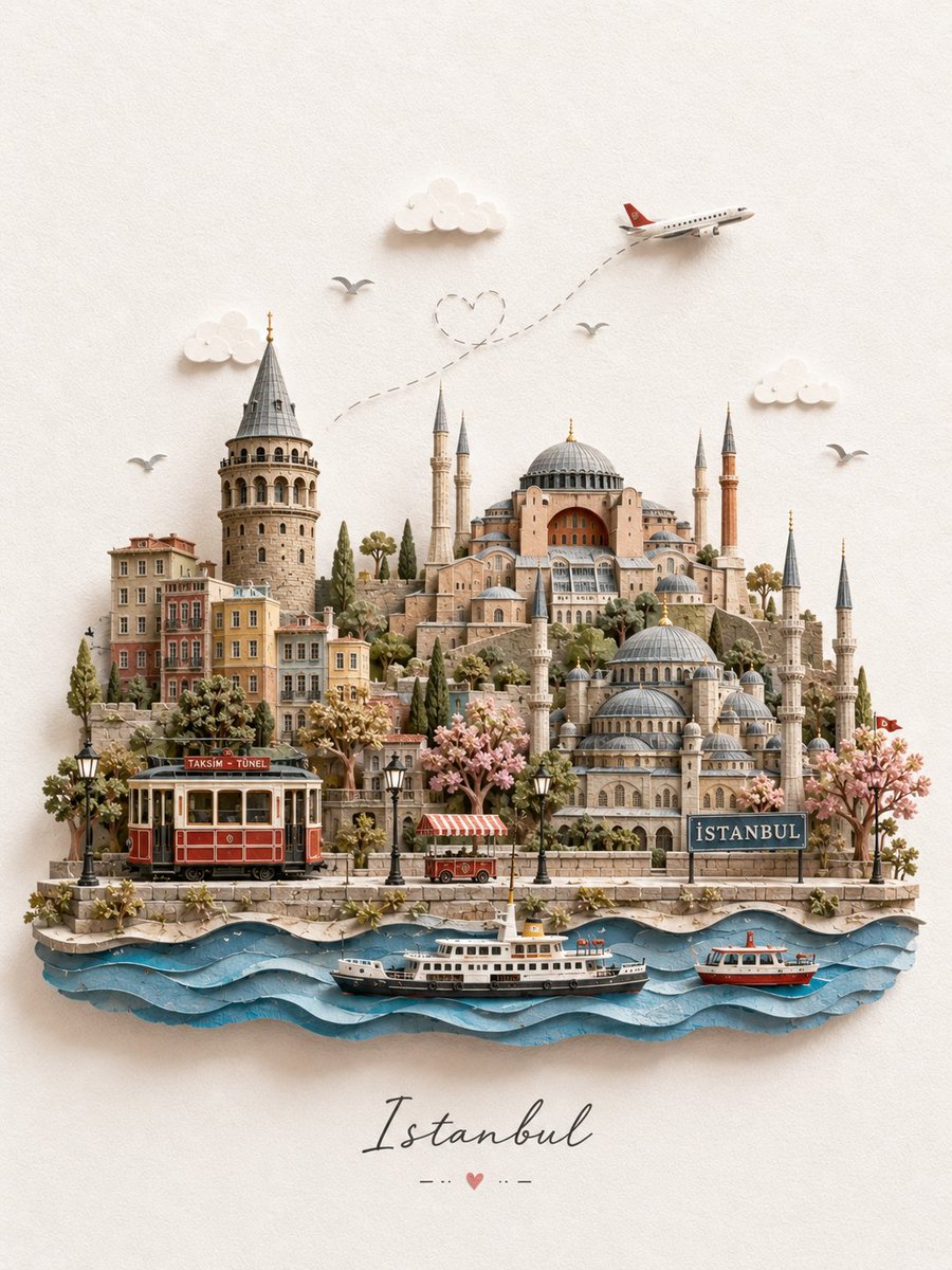 微缩纸艺旅行立体模型 - 图 3
