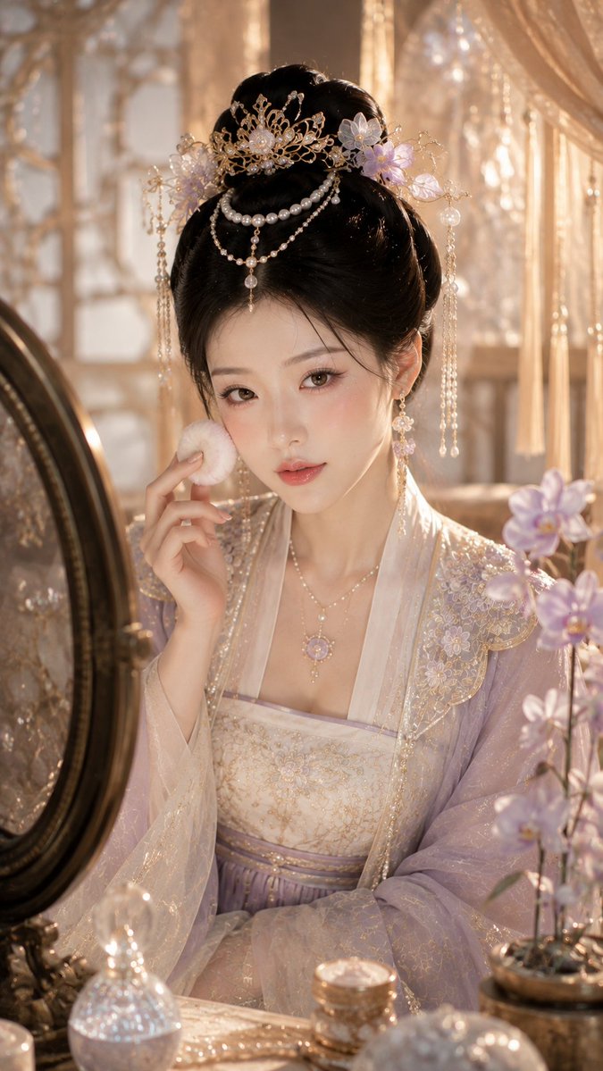 古风贵女香槟珠光妆，东方美学的温润矜贵
