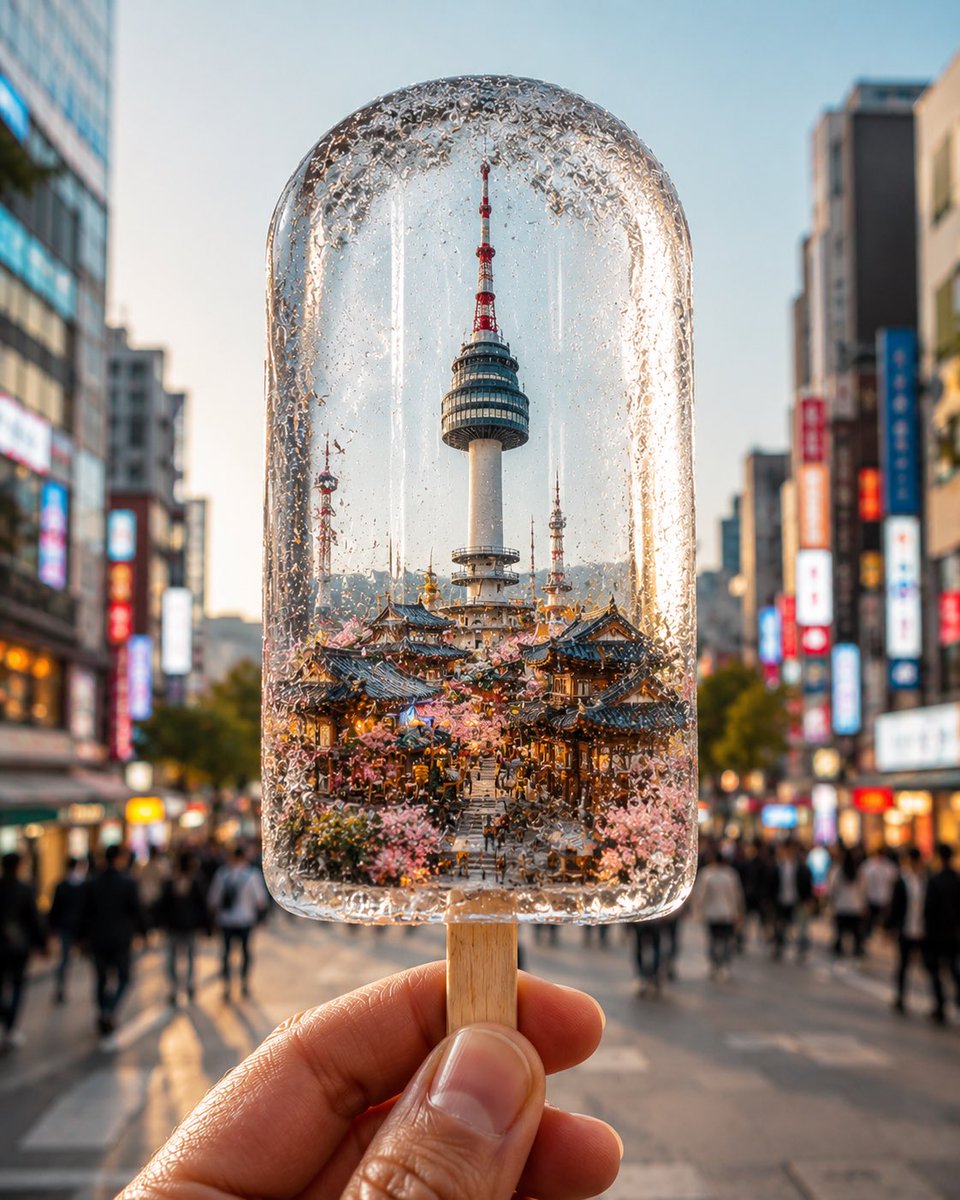 冰棍里的微缩世界：城市冻结旅行