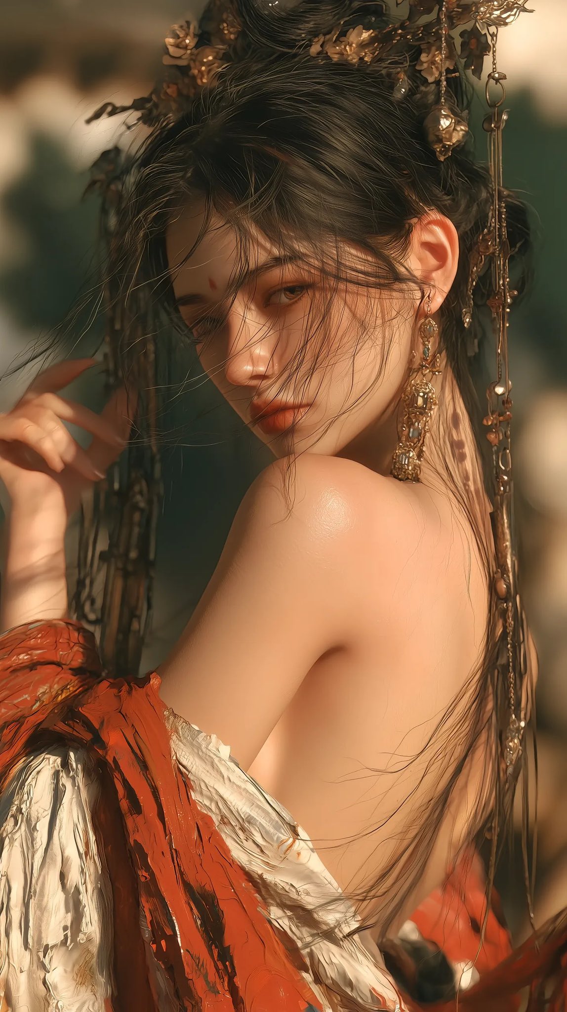 古风美人·回眸乱发
