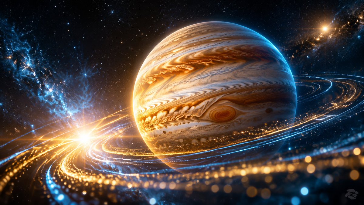 蓝金宇宙行星：梦幻CG轨道环绕