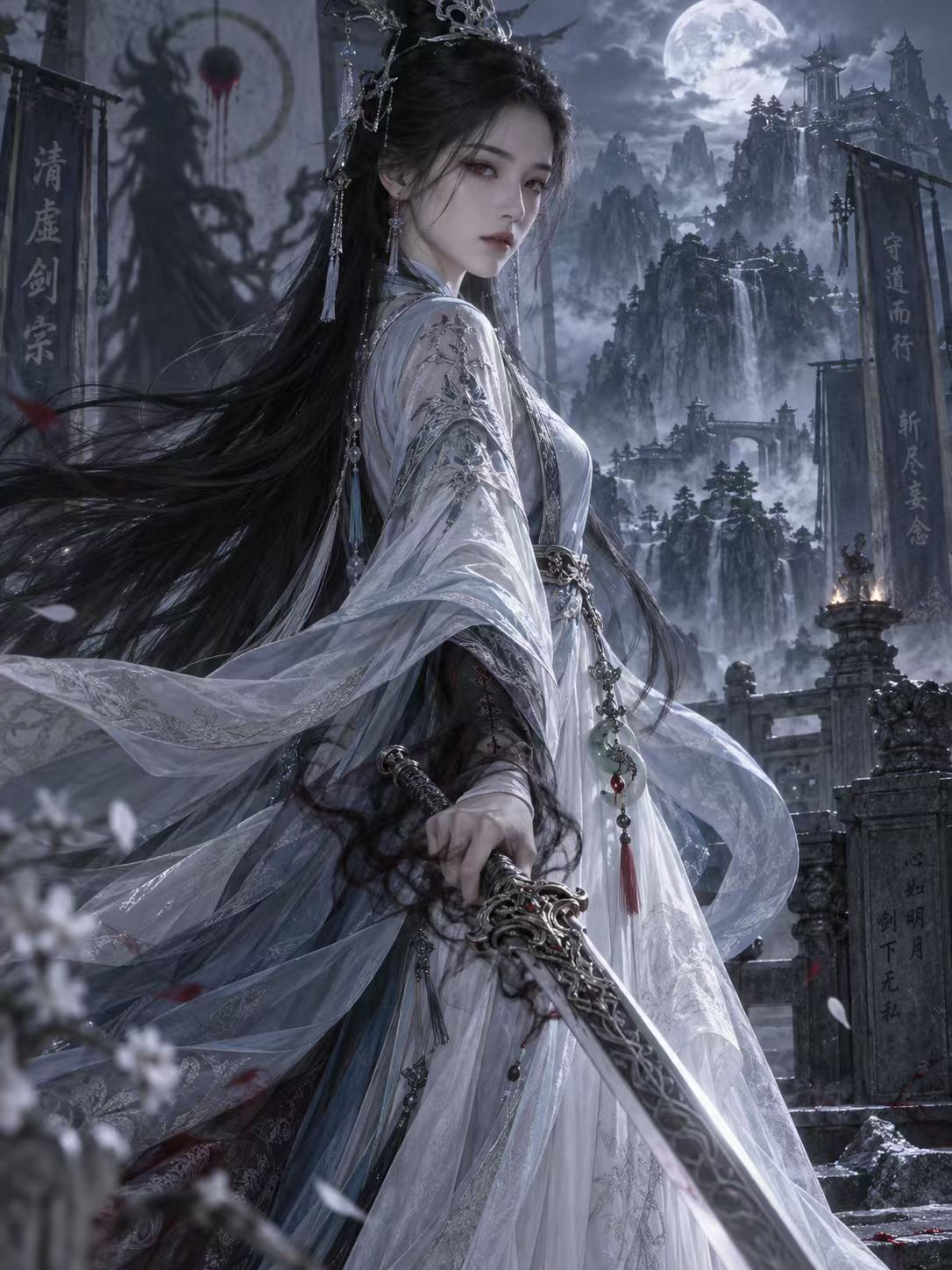 古风水墨女剑客：Image 2.5实测