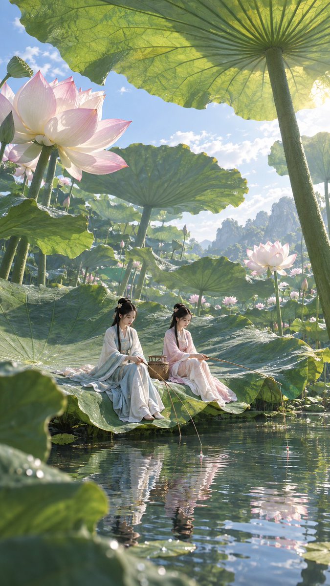 中式巨物美学：汉服游居巨型花木间