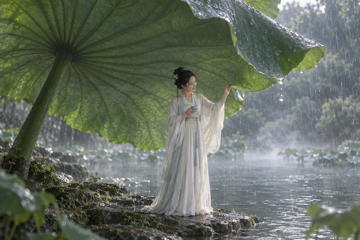 荷叶避雨与莲瓣卧眠:中式巨物美学的诗意日常